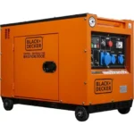 BLACK+DECKER Groupe électrogène 6.3Kw Diesel 230V Insonorisé BXGND6300E – Orange