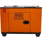 BLACK+DECKER Groupe électrogène 6.3Kw Diesel 230V Insonorisé BXGND6300E – Orange – Image 5