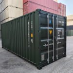 conteneur maritime 20 pieds vert état premier voyage est une solution fiable