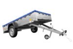 Remorque de jardin 264 KIPP avec roue jockey, châssis H-0 et bâche bleue