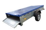 Remorque de jardin 264 KIPP avec roue jockey, châssis H-0 et bâche bleue – Image 6