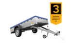 Remorque de jardin 264 KIPP avec roue jockey, châssis H-0 et bâche bleue – Image 2