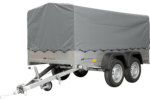 Remorque double essieux UNITRAILER 264/2 KIPP avec bâche grise et roue jockey
