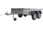 REMORQUE UNITRAILER 264/2 KIPP AVEC ROUE JOCKEY, TIGE DE SUPPORT DE BÂCHE ET BÂCHE PLATE GRISE