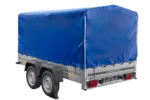 Remorque à deux essieux 264×150 UNITRAILER GARDEN 265/2 KIPP avec châssis H-1100 et bâche bleue – Image 7