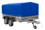 Remorque double essieux 264×150 UNITRAILER GARDEN 265/2 KIPP avec bâche bleue – Image 7