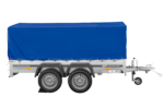 Remorque double essieux 264×150 UNITRAILER GARDEN 265/2 KIPP avec bâche bleue – Image 6
