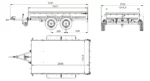 Remorque à deux essieux 264×150 UNITRAILER GARDEN 265/2 KIPP avec châssis H-800 et bâche grise – Image 2