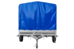 Remorque à essieu 264×150 UNITRAILER GARDEN 265 KIPP avec arceau H-1100 et bâche bleue – Image 4