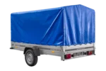 Remorque à essieu 264×150 UNITRAILER GARDEN 265 KIPP avec arceau H-1100 et bâche bleue – Image 7