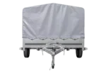 Remorque à un essieu 264×150 UNITRAILER GARDEN 265 KIPP avec arceau H-800 et bâche grise – Image 6