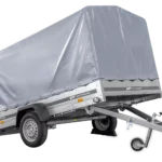 Remorque à un essieu  264×150 UNITRAILER GARDEN 265 KIPP avec châssis H-1100 et bâche grise