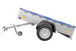 Remorque galvanisée 200×125 cm Garden Trailer 201 KIPP [avec roue jockey, bâche plate bleue et tiges de support pour la bâche plate] – Image 6