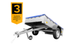 Remorque galvanisée 200×125 Garden Trailer 201 KIPP avec bâche bleue et roue jockey – Image 3