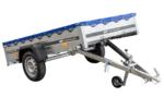 Remorque galvanisée 230 x 125 cm Garden Trailer 230 KIPP [avec roue jockey, bâche plate et tiges de support bâche]