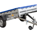 Remorque galvanisée 230 x 125 cm Garden Trailer 230 KIPP [avec roue jockey, bâche plate et tiges de support bâche]