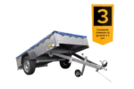 Remorque galvanisée 230 x 125 cm Garden Trailer 230 KIPP [avec roue jockey, bâche plate et tiges de support bâche] – Image 3