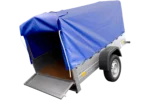 Remorque pliable 750 kg 200 x 125 avec bâche dôme bleue et arceau Garden Trailer 201 KIPP – Image 5