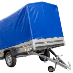 Remorque routière avec bâche haute (110 cm), arceau (110 cm) et roue jockey 230×125 Garden Trailer 230 KIPP