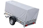 Remorque routière avec bâche haute, arceau H-800 et roue jockey 230×125 Garden Trailer 230 KIPP – Image 4