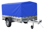 Remorque routière 230 KIPP – Bâche haute bleue, arceau H-800 et roue jockey – Image 3