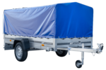 Remorque voiture longue 264 KIPP – Roue jockey et bâche bleue – Image 5