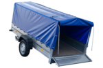 Remorque voiture longue 264 KIPP – Roue jockey et bâche bleue – Image 7