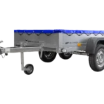 UNITRAILER 264/2 KIPP AVEC ROUE JOCKEY, TIGES DE SUPPORT ET BÂCHE PLATE BLEUE