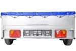 UNITRAILER 264/2 KIPP AVEC ROUE JOCKEY, TIGES DE SUPPORT ET BÂCHE PLATE BLEUE – Image 7