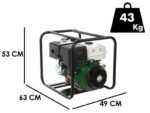 Motopompe thermique Greenbay GB-HPWP 80 - Hauteur d'élévation importante - avec raccords de 80 mm