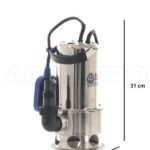 Pompe submersible pour eaux chargées - Annovi & Reverberi ARUP 1100XD - Acier Inox - 1100 W